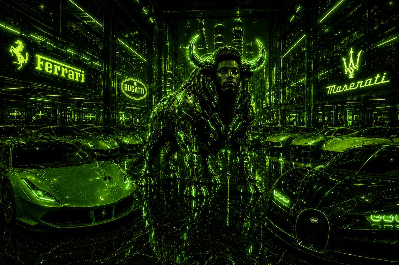 CYBERSEM bull among supercars